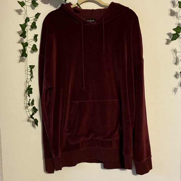 PACSUN BURGUNDY HOODIE SWEATER, LARGE - Picture 1 of 4